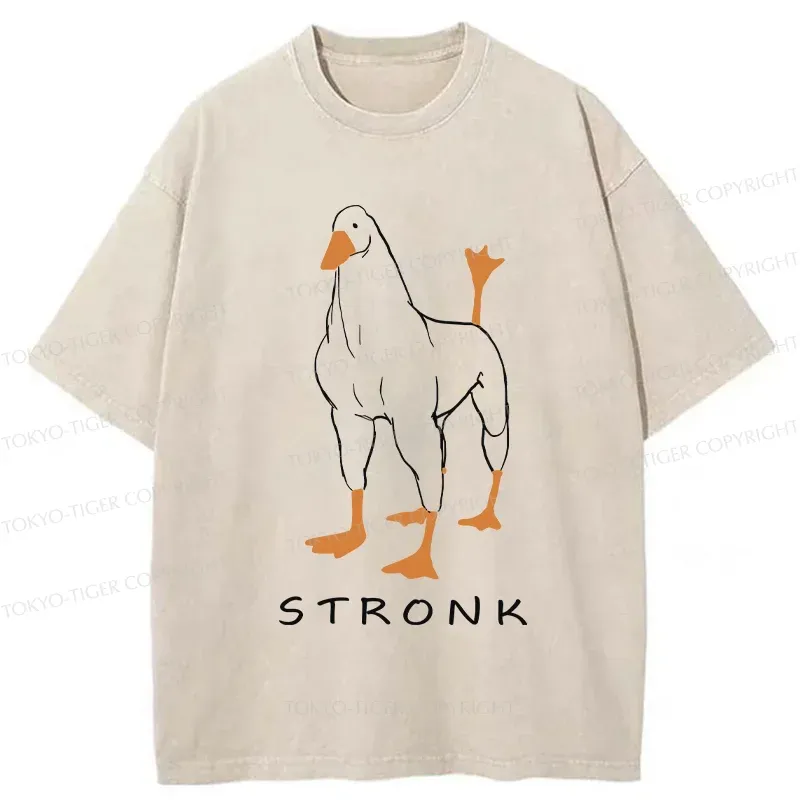 Tokyo-Tiger Strong Goose Washed T-Shirt Sale