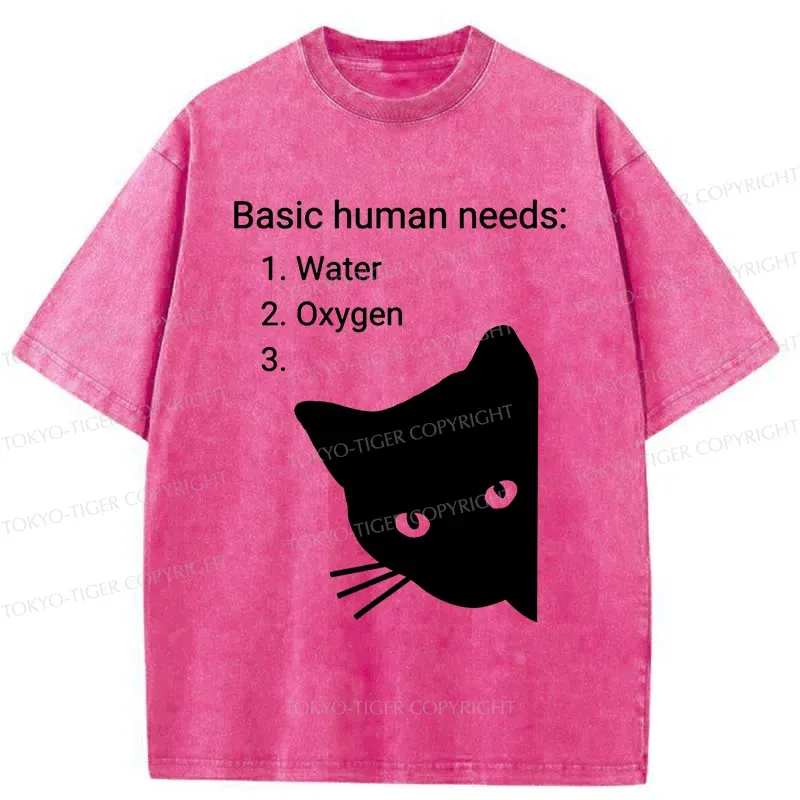 Tokyo-Tiger Basic Human Needs Washed T-Shirt