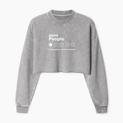 Tokyo-Tiger Evaluation People Washed Crop Sweatshirt