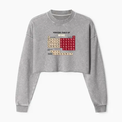 Tokyo-Tiger Table of Elements of Wine Washed Crop Sweatshirt