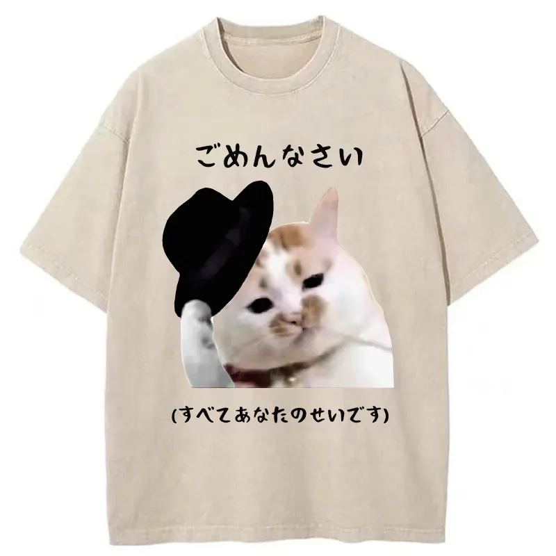 Tokyo-Tiger Sorry It's All Your Fault Washed T-Shirt