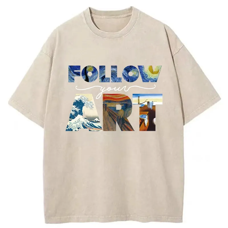 Tokyo-Tiger Follow Your Art Japan Washed T-Shirt
