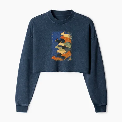 Tokyo-Tiger Claw-some Ninja Washed Crop Sweatshirt