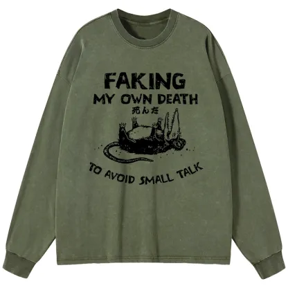 Tokyo-Tiger Avoid Conversation Washed Long Sleeve T-Shirt