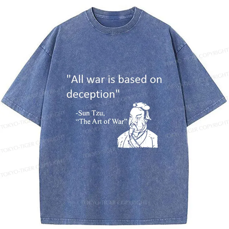 Tokyo-Tiger The Art Of War Meme Washed T-Shirt