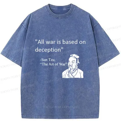 Tokyo-Tiger The Art Of War Meme Washed T-Shirt
