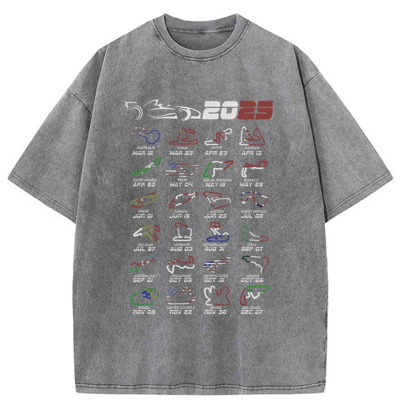 Tokyo-Tiger The 2025 Racing Map Washed T-Shirt