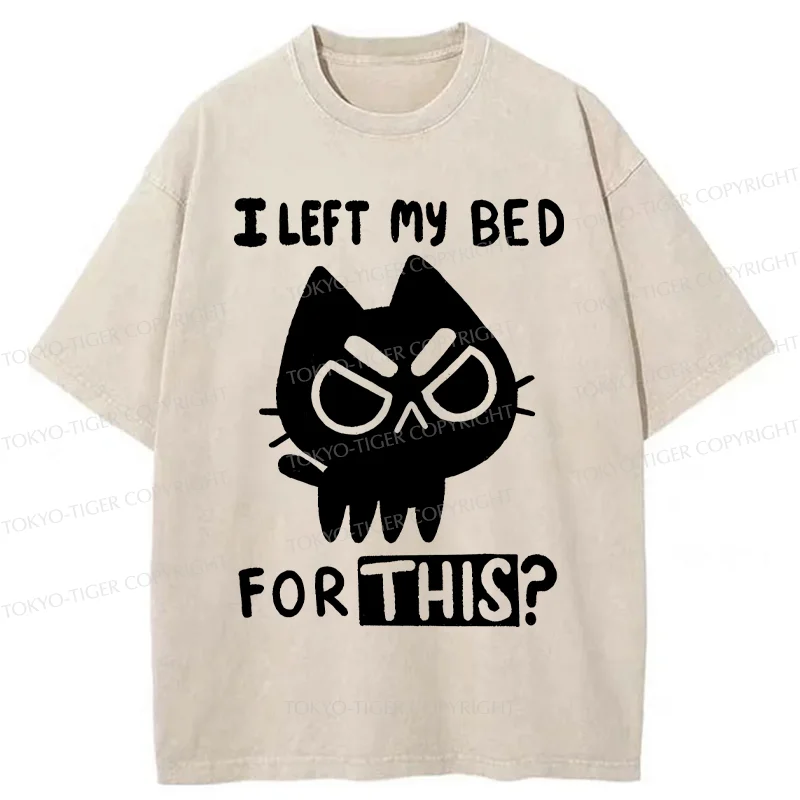 Tokyo-Tiger Dissatisfied Cat Meme Washed T-Shirt