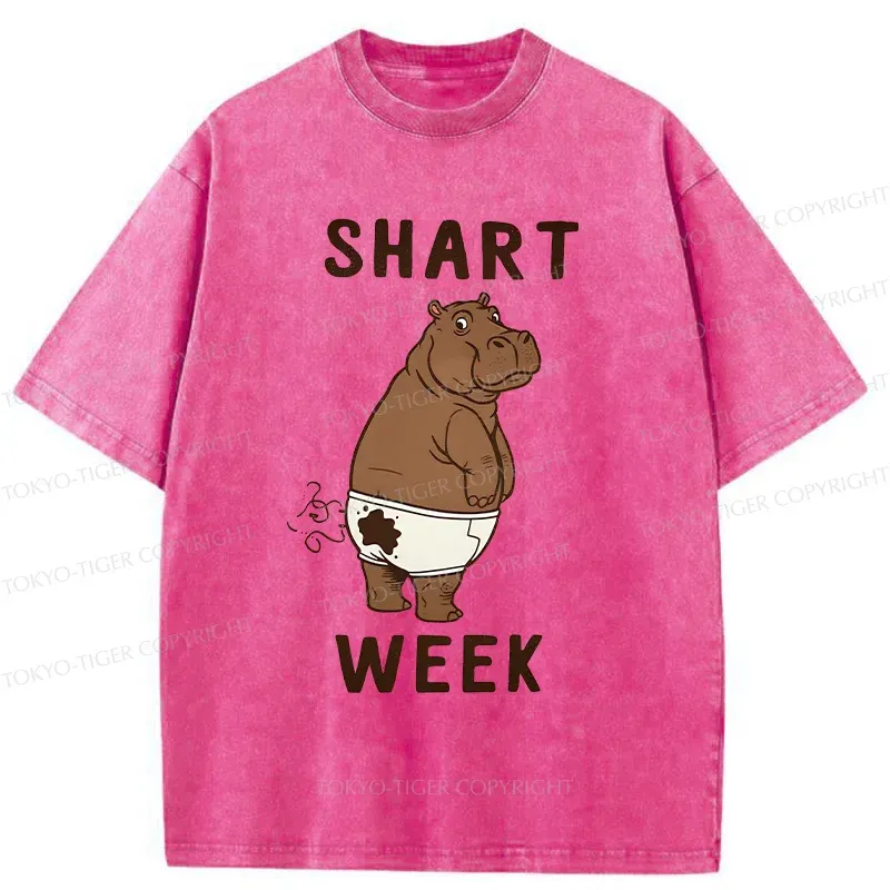 Tokyo-Tiger Shart Week Funny Washed T-Shirt Sale