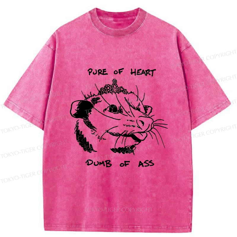 Tokyo-Tiger Contrasting Life Of The Possum Washed T-Shirt