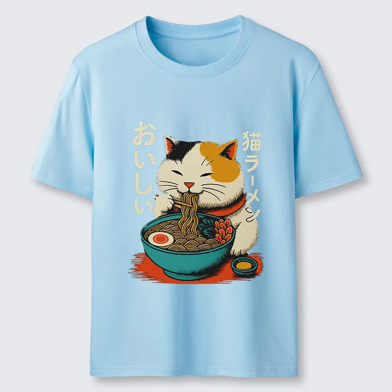 Tokyo-Tiger Cute Eat Eating Japanese Ramen Classic T-Shirt