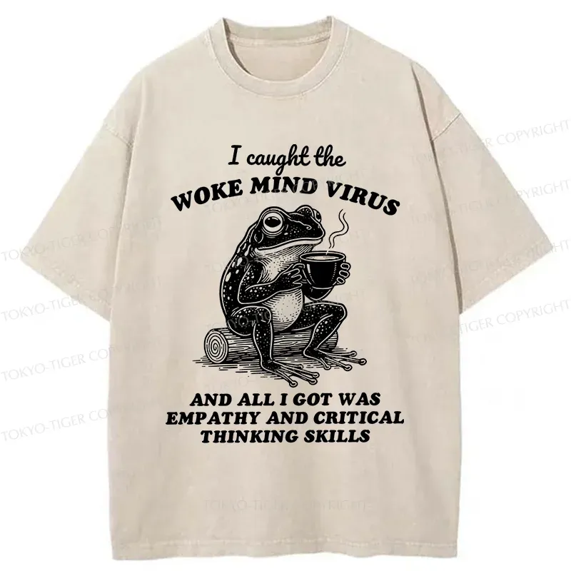 Tokyo-Tiger Awakened Thinking Virus Frog Washed T-Shirt Sale