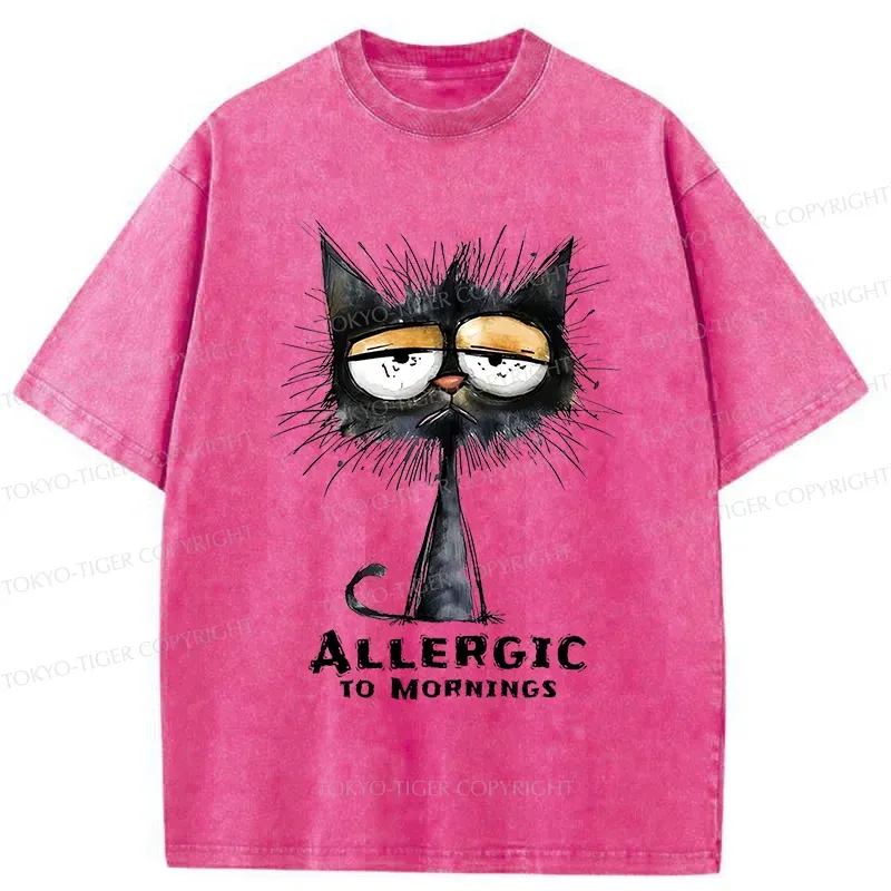 Tokyo-Tiger Cats Are Allergic To Morning Washed T-Shirt