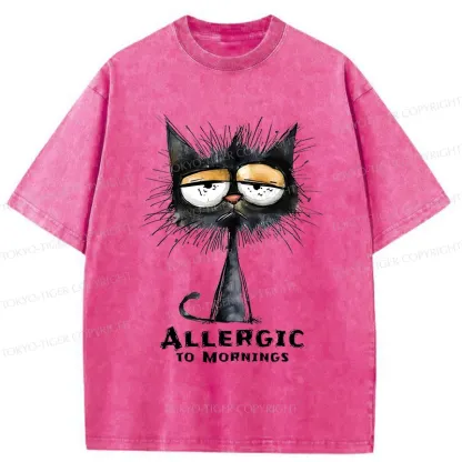 Tokyo-Tiger Cats Are Allergic To Morning Washed T-Shirt