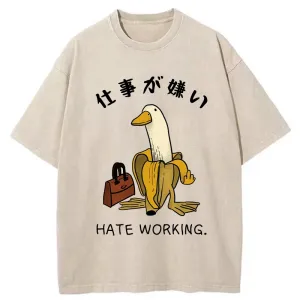 Image of Tokyo-Tiger I Hate My Job Washed T-Shirt