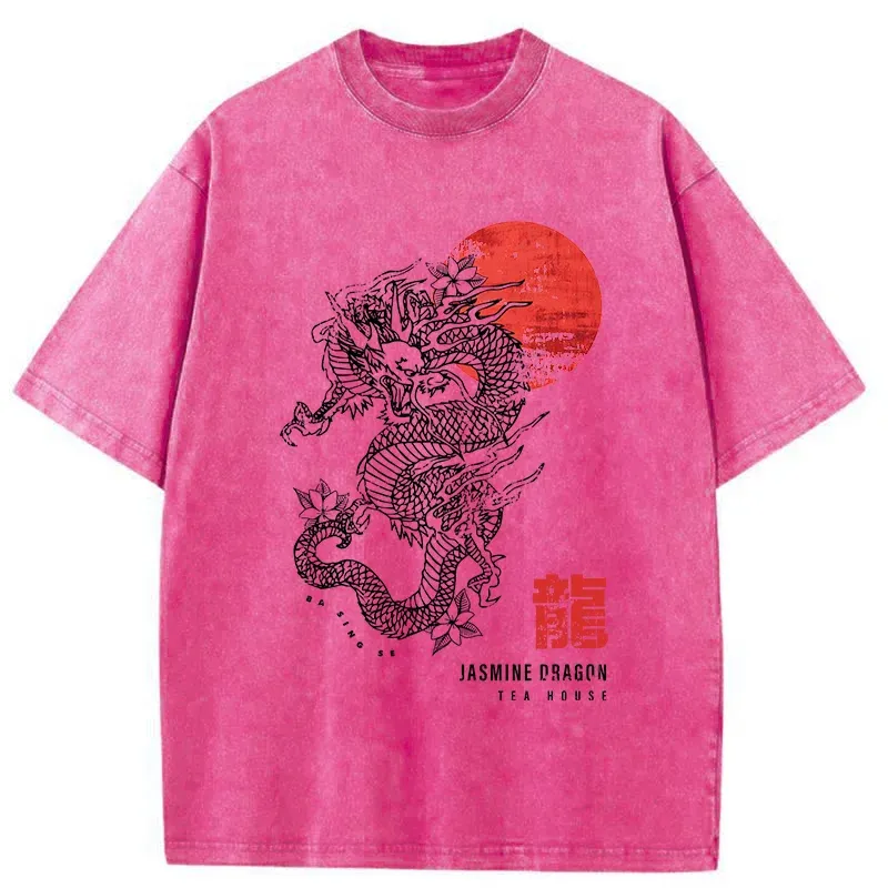 Tokyo-Tiger Japanese Dragon Washed T-Shirt