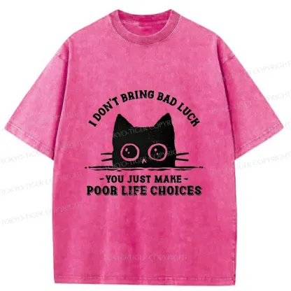 Tokyo-Tiger Black Cats Don't Bring Bad Luck Washed T-Shirt