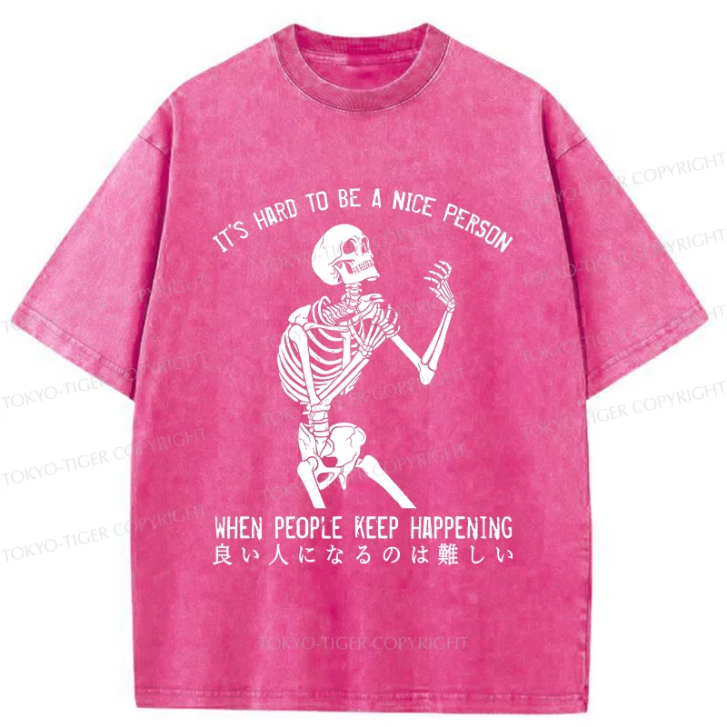 Tokyo-Tiger It's Hard To Be A Good Person Washed T-Shirt