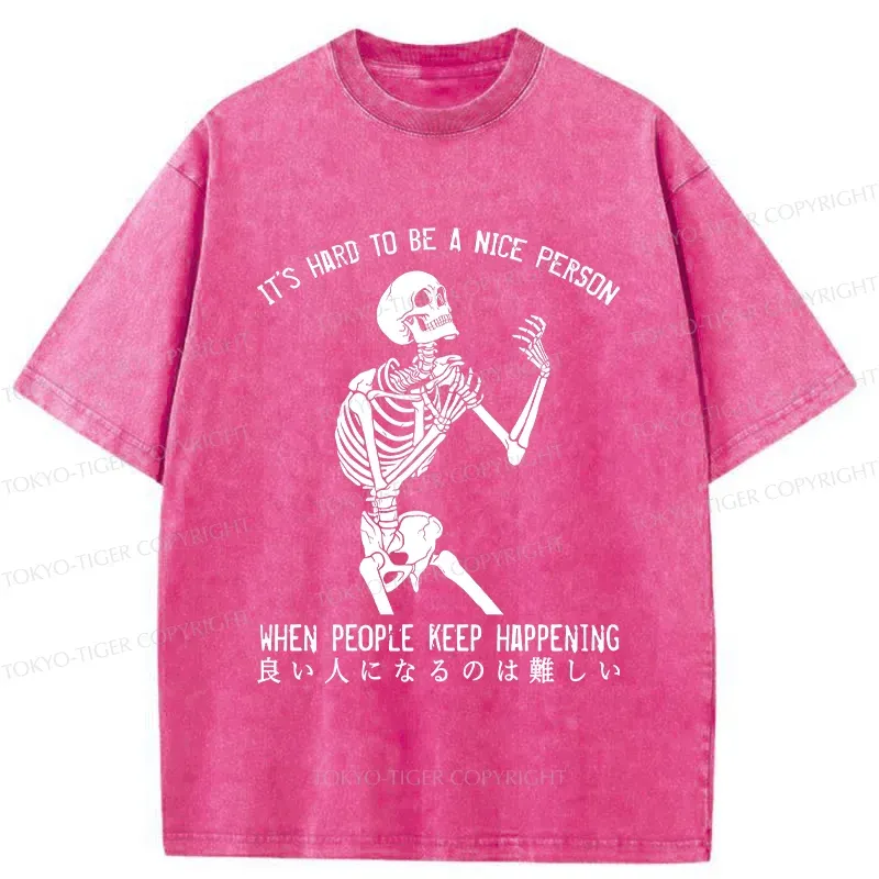 Tokyo-Tiger It's Hard To Be A Good Person Washed T-Shirt Sale