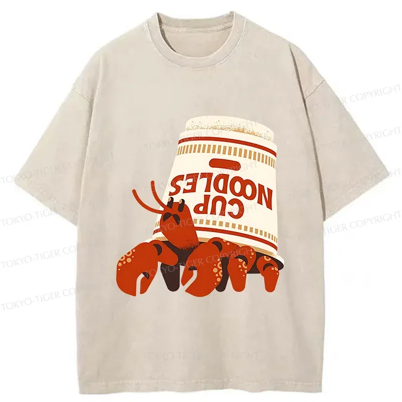 Tokyo-Tiger Ramen Hermit Crab Washed T-Shirt