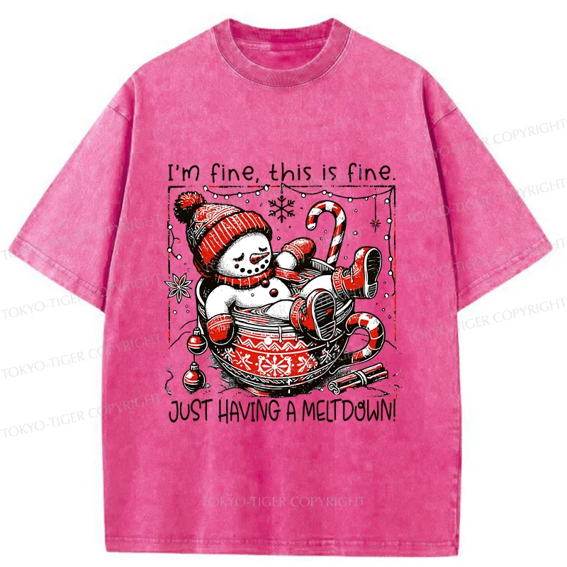 Tokyo-Tiger Christmas Disaster Washed T-Shirt