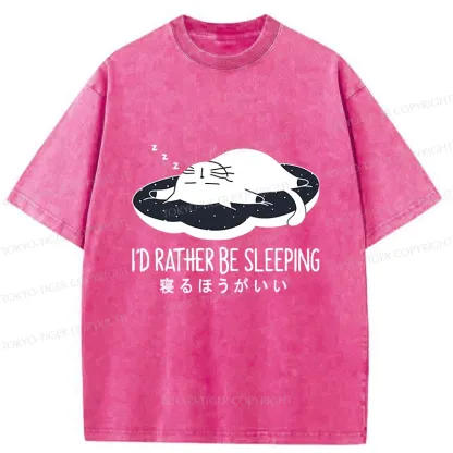 Tokyo-Tiger I'd Rather Sleep Washed T-Shirt