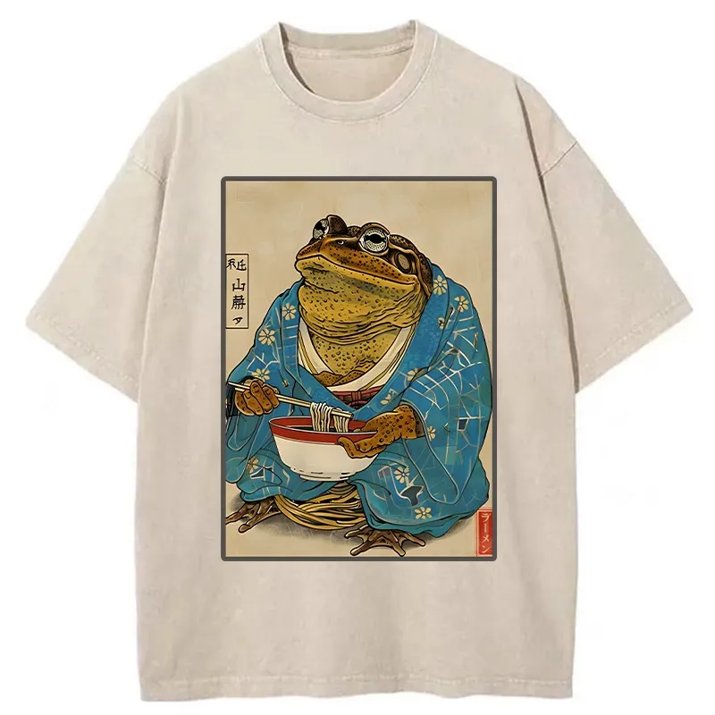 Tokyo-Tiger Ramen Lover Toad Washed T-Shirt