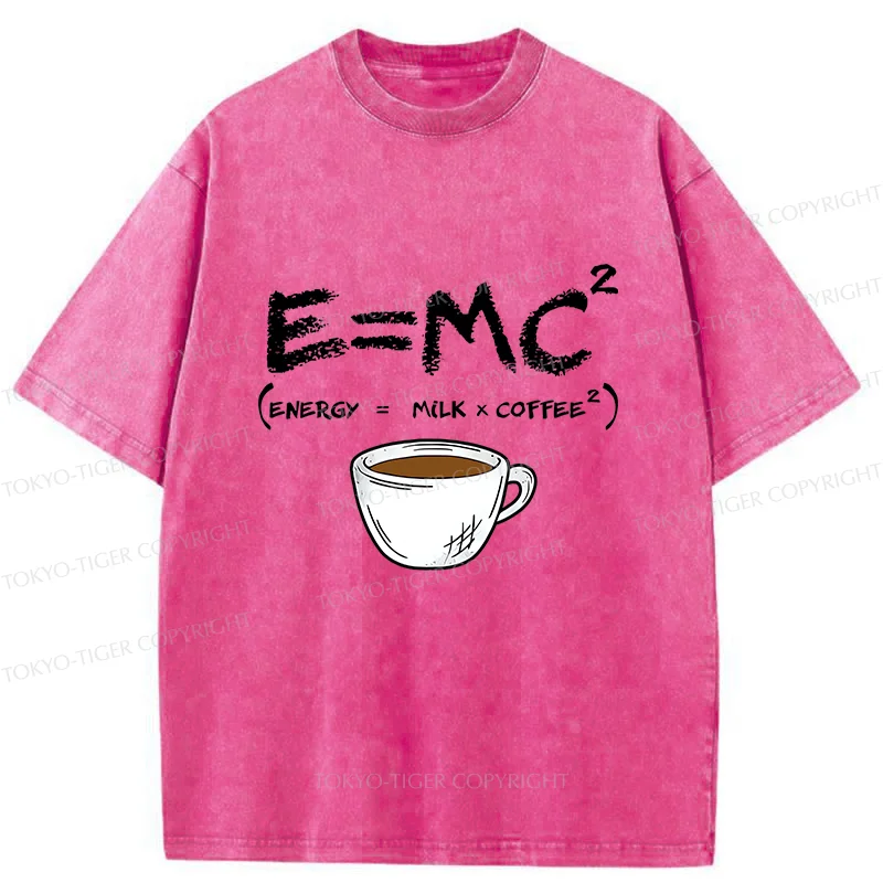 Tokyo-Tiger Coffee Formula Funny Washed T-Shirt