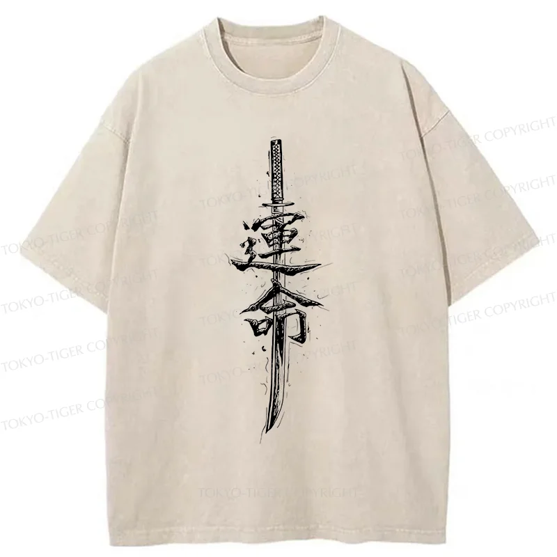 Tokyo-Tiger Destiny Kanji Washed T-Shirt