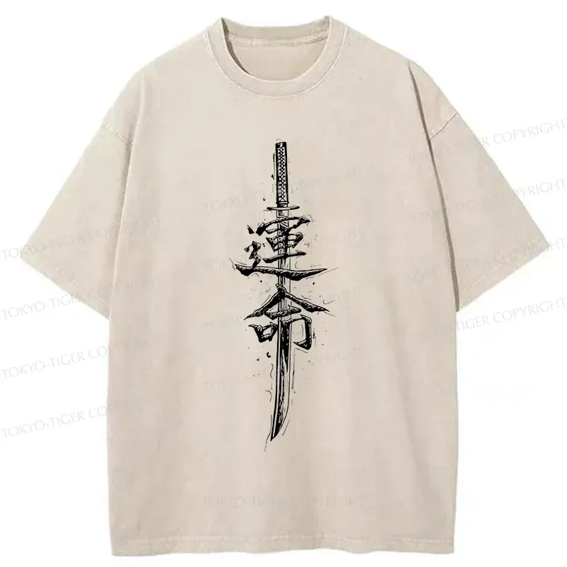 Tokyo-Tiger Destiny Kanji Washed T-Shirt