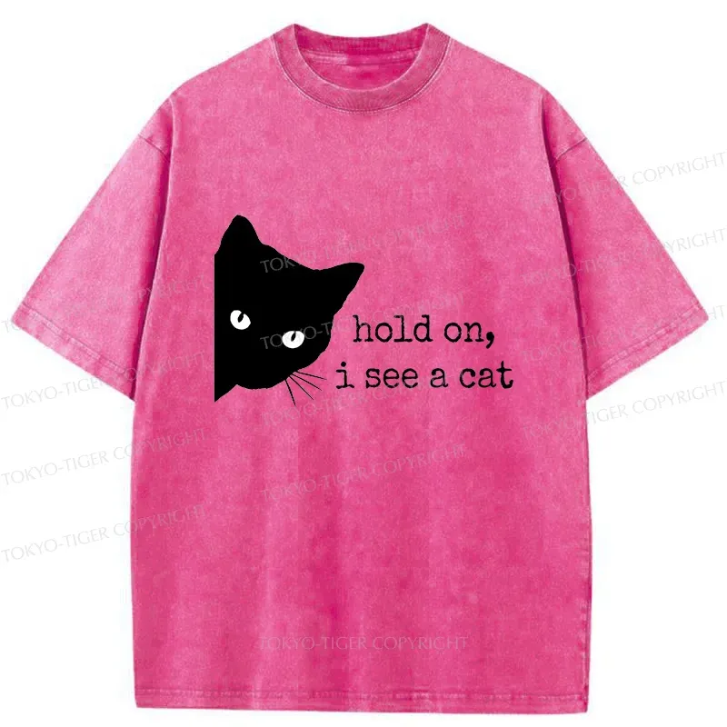 Tokyo-Tiger I Am Attracted To Cats Washed T-Shirt