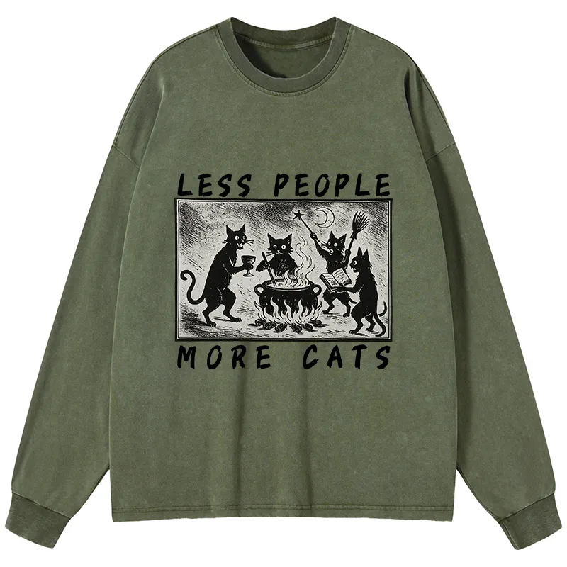 Tokyo-Tiger Cat Sacrifice Ceremony Washed Long Sleeve T-Shirt