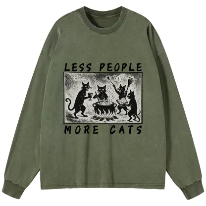 Tokyo-Tiger Cat Sacrifice Ceremony Washed Long Sleeve T-Shirt