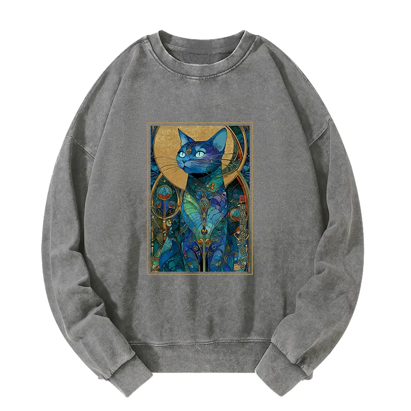 Tokyo-Tiger The Cat’s Plan To Rule Them All Washed Sweatshirt