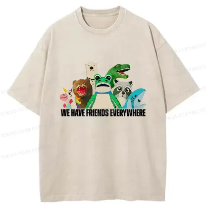 Tokyo-Tiger Frog Doll Costume Washed T-Shirt