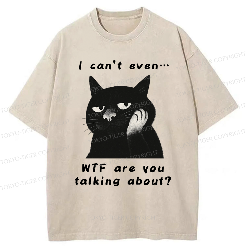 Tokyo-Tiger The Speechless Cat Washed T-Shirt