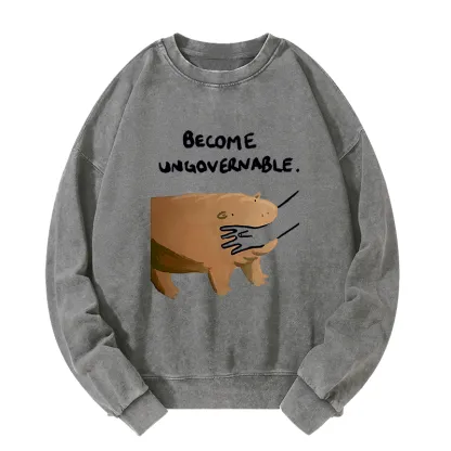 Tokyo-Tiger Moo Deng Bites Someone's Arm Washed Sweatshirt