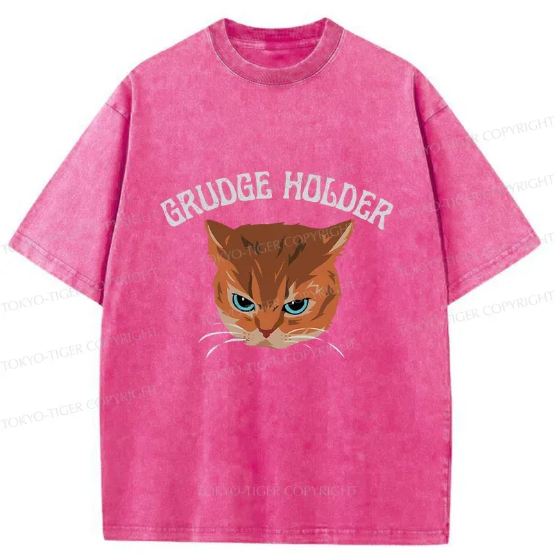 Tokyo-Tiger Resentful Cat Washed T-Shirt