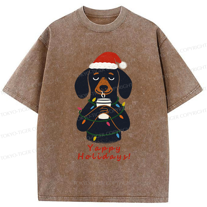 Tokyo-Tiger Yappy Holidays Washed T-Shirt
