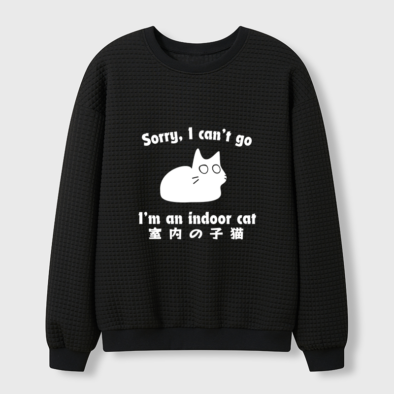 Tokyo-Tiger Indoor Kitten Waffle Sweatshirt