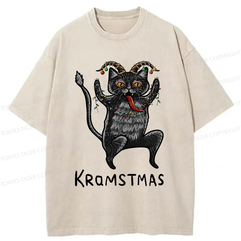 Tokyo-Tiger Kramstmas Japanese Washed T-Shirt