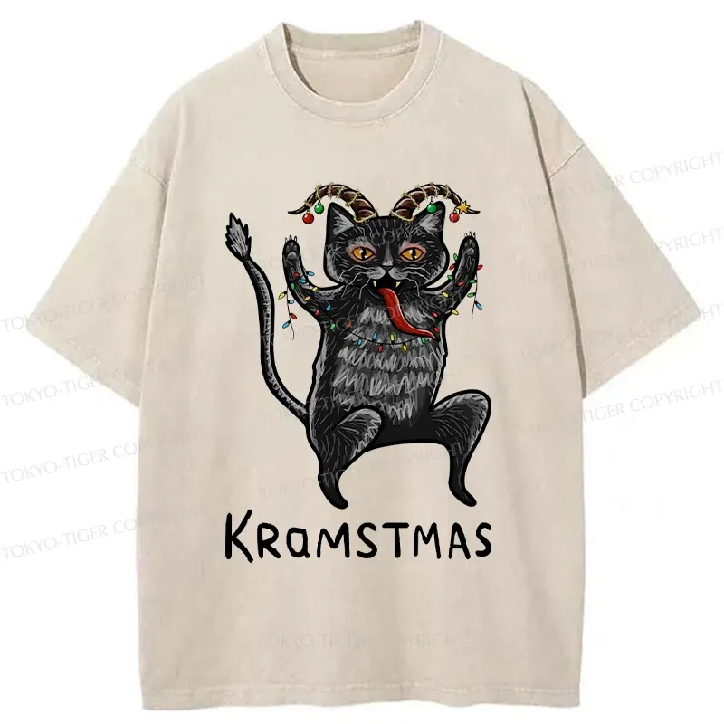 Tokyo-Tiger Kramstmas Japanese Washed T-Shirt Sale