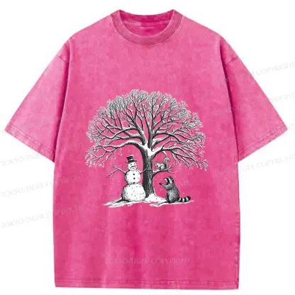 Tokyo-Tiger Animal World In Winter Washed T-Shirt