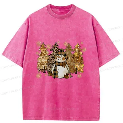 Tokyo-Tiger Autumn Snowman Washed T-Shirt