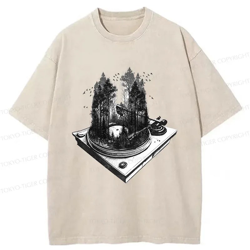 Tokyo-Tiger Music Forest Washed T-Shirt
