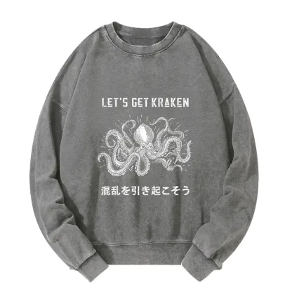Tokyo-Tiger Funny Octopus：Let’s Get Kraken Washed Sweatshirt