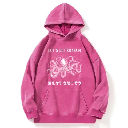 Tokyo-Tiger Funny Octopus：Let’s Get Kraken Washed Hoodie