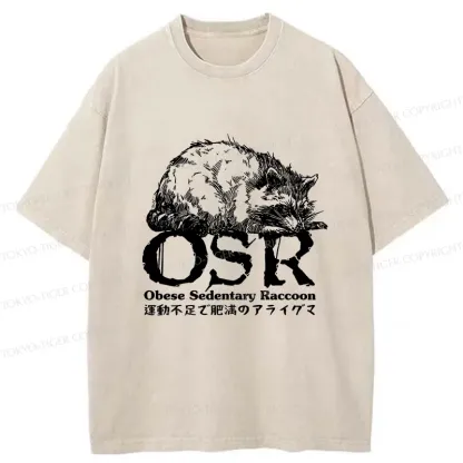 Tokyo-Tiger Fat Raccoon Washed T-Shirt