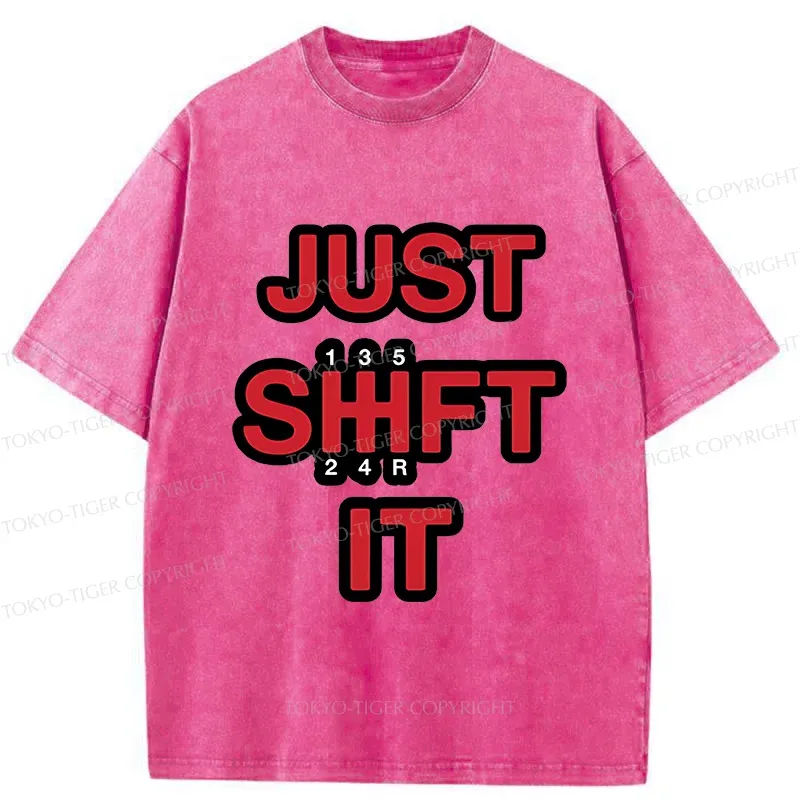 Tokyo-Tiger Funny Car Gear Washed T-Shirt