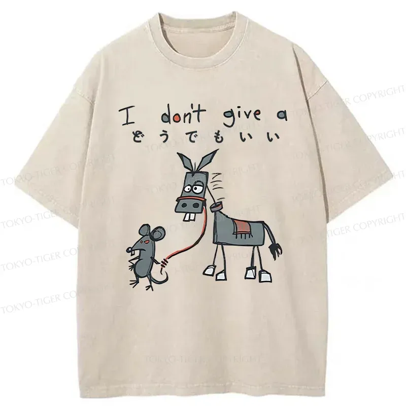 Tokyo-Tiger I Don't Give A Rat's Ass Washed T-Shirt